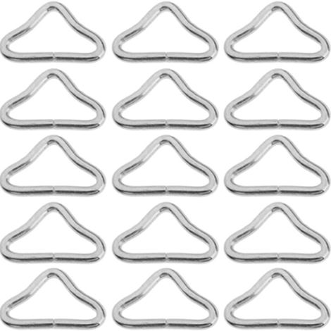 Ressort de Trampoline, Boucle de Triangle de Trampoline, Trampoline V Bagues en Acier Inoxydable Triangle Bagues Boucle pour Bracelet Keeper Trampoline Bounce Bounce Accessoires 10pcs
