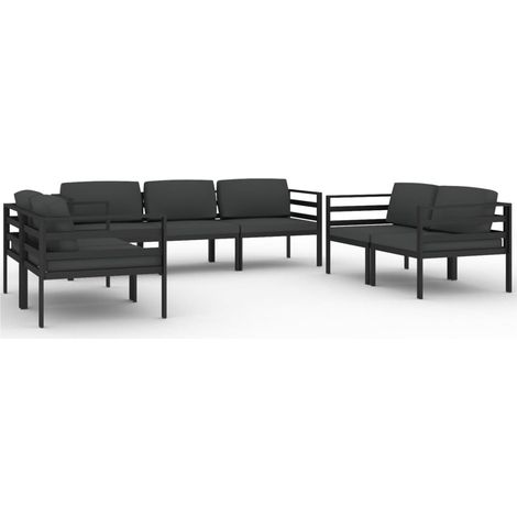 Maison Exclusive - 7-tlg. Garten-Lounge-Set mit Kissen Aluminium