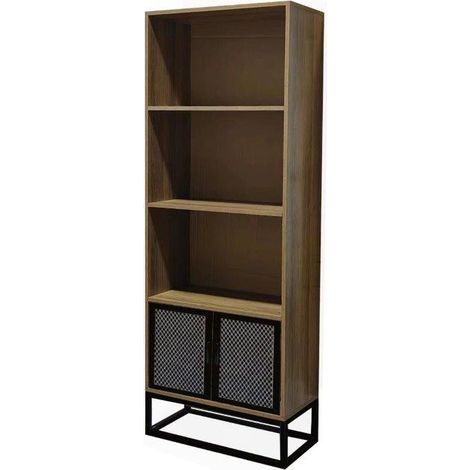 INDUSTRIAL LIBRERIA METAL/QUERCIA 60X30X180 CM (1/3)