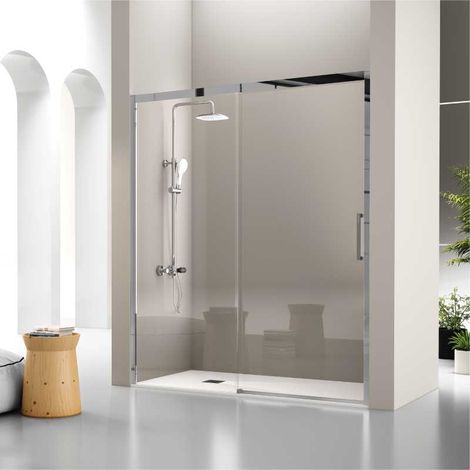 Mampara de ducha frontal + Puerta Corredera 120  cm LUKA