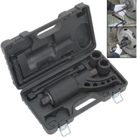 LLAVE MULTIPLICADOR DE PAR Y FUERZA 1" 1: 58 5800 Nm con 2 vasos y alargadera para camiones y agricolas (1/5)