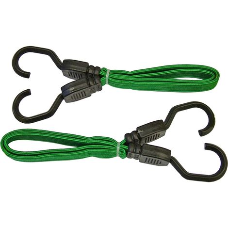 Faithfull Flat Bungee Cord 60cm 24in Green 2 Piece FAITDBUNG24 (1/2)