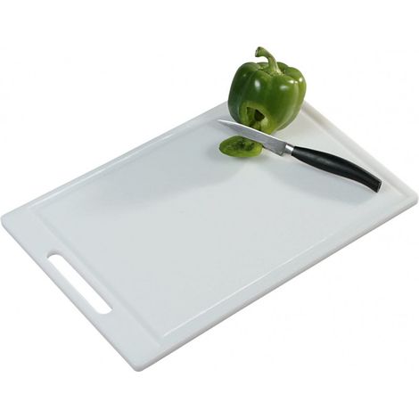 Planche à découper en plastique - Blanc - L 44 x l 28,5 cm - Livraison gratuite