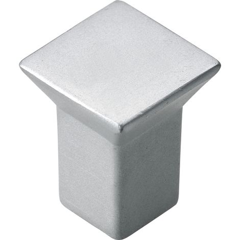 Hettich Möbelknopf silber 18,0 x 18,0 mm - 1 Stück Möbelknöpfe