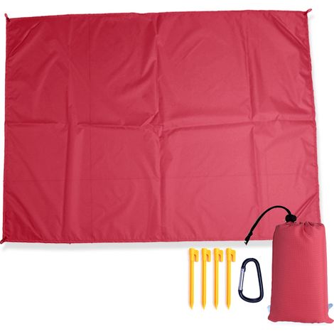 Tarp - 180 x 200 cm - Imperméable et Résistant au Sable - Ultra Léger et Pliable - Pour Camping, Pique-Nique, Plage et Randonnée - 1 Pièce (1/5)