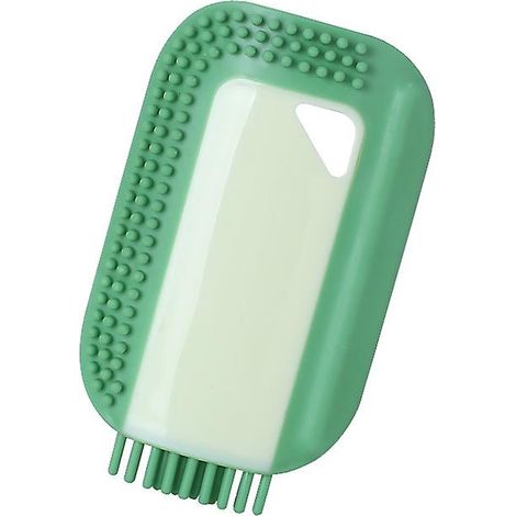 Lot de 2 brosses de nettoyage de salle de bain en silicone - Essuie-vitres de haute qualité pour lavabos, miroirs et verres, avec système de suspension (1/5)