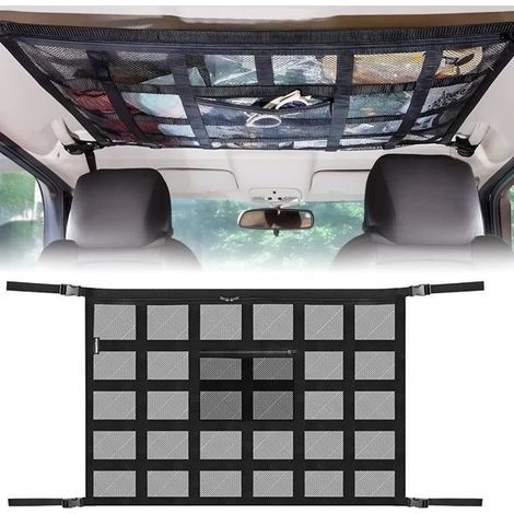 Auto-Aufbewahrungsnetz, Multifunktionales Auto-Aufbewahrungsnetz, Wohnmobil-Aufbewahrungsnetz, Auto-Organizer (90 cm x 65 cm) (1/4)