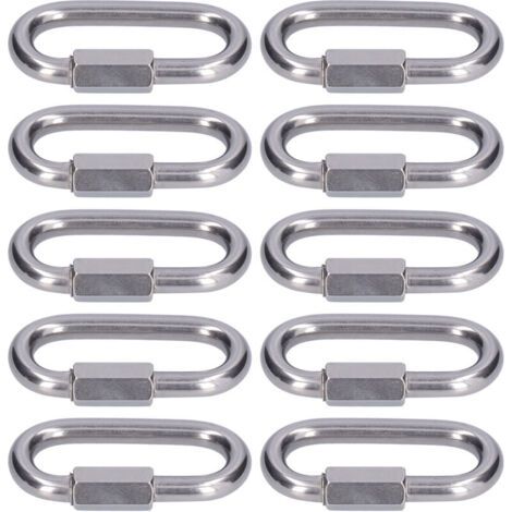Pair 10 Pièces Rapides Maillons de Jonction Résistants, Installation Facile pour Chaînes Miniatures M3.5 (1/5)