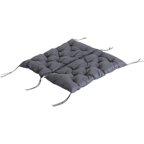 Coussin de siège pour banc de jardin, support 100 x 98 x 8 cm, rembourrage en coton gris foncé, confortable et résistant aux intempéries (1/5)