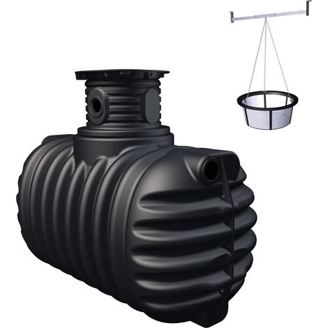 4rain COMPACT Erdtank-Set 1600 Liter inkl. Schachtverlängerung, Filterkorb und Traverse