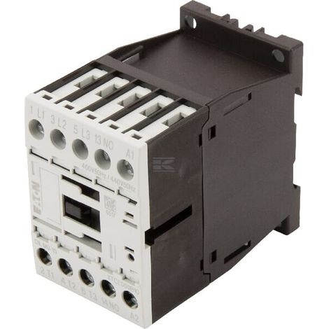 Eaton Contattore di potenza, 3 poli, 380 V 400 V 4 kW, 1 NA, 400 V 50 Hz, 440 V 60 Hz, comando CA, morsetti a vite, 276692 (1/2)