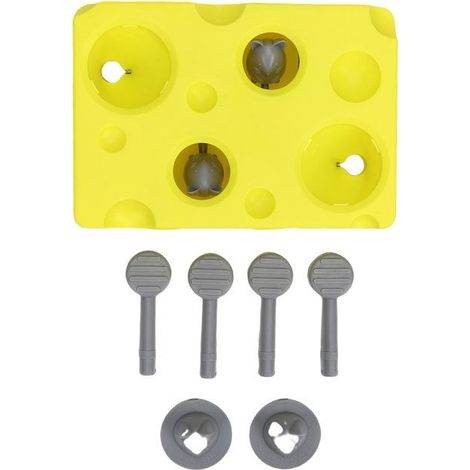 BelleRise - Jouet d'intelligence – Puzzle labyrinthe jaune – Anti-étouffement – pour chat actif et éducation cognitive (1/5)