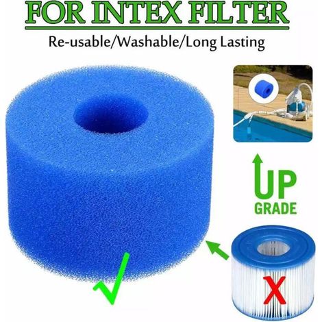 Éponge filtrante de piscine cylindrique concentrique en coton, éponge filtrante haute efficacité adaptée à Intex S1 (1/5)