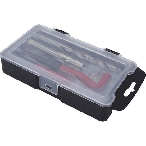 Kit de réparation de filetage 15 pièces M12x1,5x16,3 mm, 3 longueurs, en métal, portable avec étui de rangement (1/5)