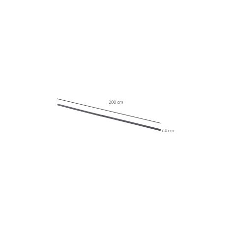 Système de porte coulissante brun en acier carbone 200 cm avec rail, roulettes, butées et guide au sol pour maison et atelier (1/5)