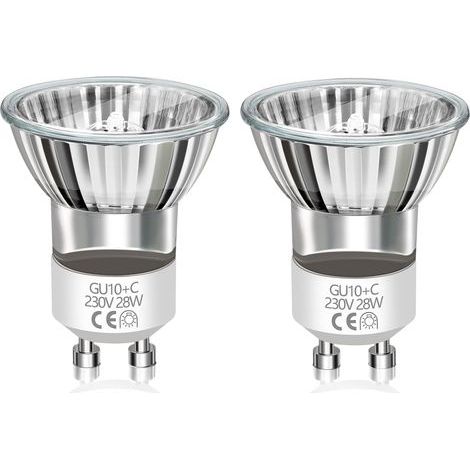 Pack of 2 GU10 MR11 28W Dimmable Warm White 230V Bulbs for Lava Spot Lamp (1/5)