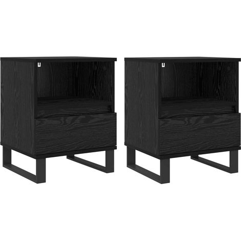 Maison Exclusive - Mueble cama Roble Negro 40 x 35 x 50 cm Madera