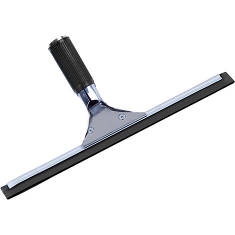 Escobilla de goma extensible de acero inoxidable con revestimiento antideslizante de silicona de 25 cm (9,8 pulgadas) para puertas de ducha, ventanas, espejos y parabrisas (mango no incluido).