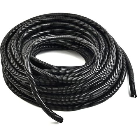 98ft 1/2" Split Wire Loom Conduit Tubing Black Cable Protection (1/5)