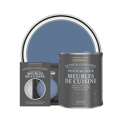 Peinture pour Meubles de Cuisine, Finition Satinée - Rivière Bleue (1/3)