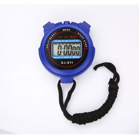 Chronomètre numérique de sport et minuteur de yoga/fitness — Bleu (1/2)