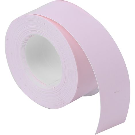Ruban d'étiquettes thermiques compatible avec les étiqueteuses, base rose, lettres noires