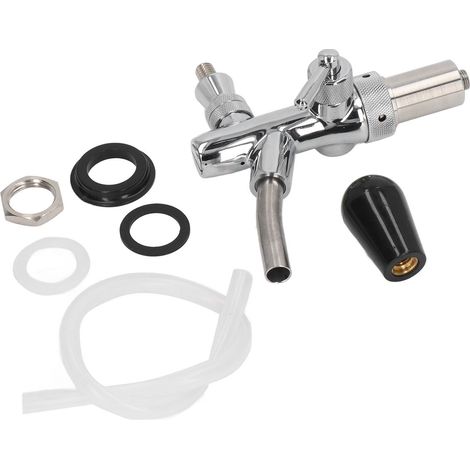 Robinet à Bière Mini Ajustable en Acier Inoxydable avec Joint en Silicone et Tuyau pour Brassage Maison (1/5)