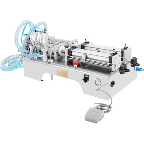 VEVOR Máquina de Llenado de Líquido Neumática con 2 Inyectores Máquina de llenado de líquidos electrica Máquina de llenado de líquido para Perfume Bebida Agua Leche Aceite de Oliva
