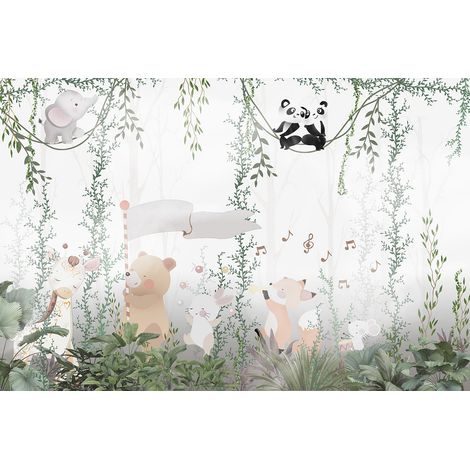 Papier peint panoramique Enfants - Animaux - 130 cm x 87 cm (1/2)
