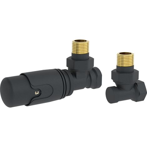 LuxeBath Kit Robinet Thermostatique d'Angle et Coude de Réglage, 1/2 Pouces (1/5)