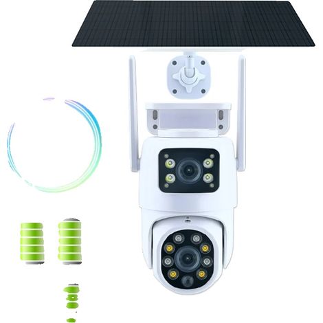 Cámara WiFi para exteriores, 4MP HD, diseño resistente al agua, cámara con 0G (1/2)