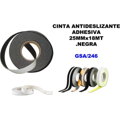 Schwarzes Anti-Rutsch-Klebeband 25 mm x 18 m 220/20