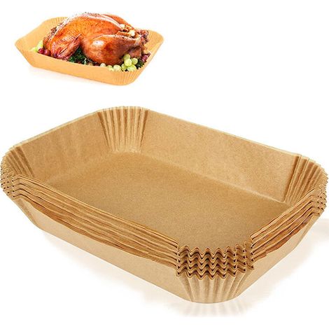 Toallas de papel para freidora de aire Ninja, paquete de 100, 20 x 14 cm, rectangulares, sin aceite, accesorios para freidoras de aire, compatibles con freidoras de aire de doble pila de zona dual Nin (1/4)
