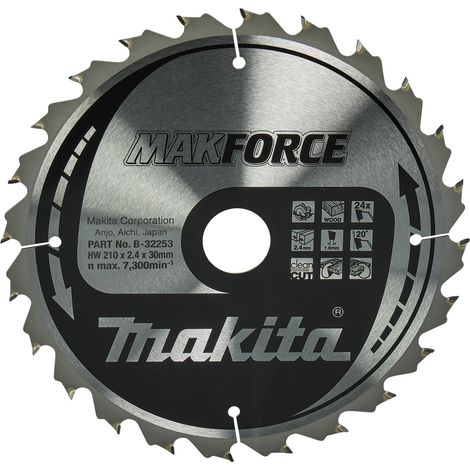 MAKITA B-32253 MAKFORCE for Wood 210mm x 30mm x 24T