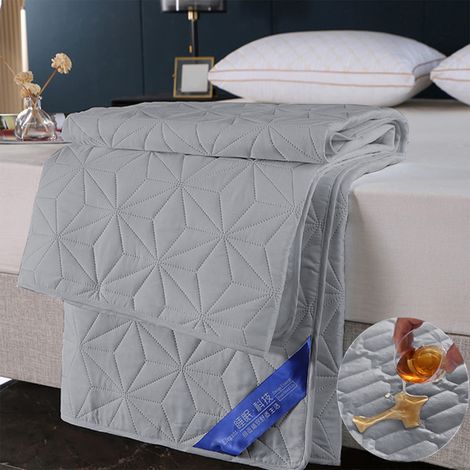 Protector De Matelas Impermeable - Taille Queen - Poches Profondes 45,72 Cm - Pour Adultes Et Animaux - Lavable En Machine - Gris (1/5)