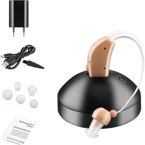 Rechargeable Hearing Aids Sound Voice Amplifier Low Noise Behind The Ear (1/3)