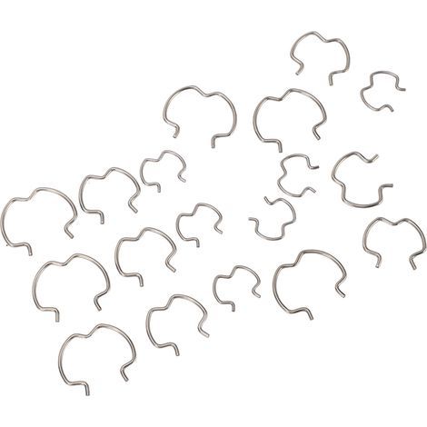 Depisuta Collier/Support de Rétention de Tuyau de Radiateur de Transmission Fonctionnalité Sans Couture 18 Pièces 3 Clips Métalliques de Tailles Assorties pour Ajustement Universel Convient aux. (1/5)