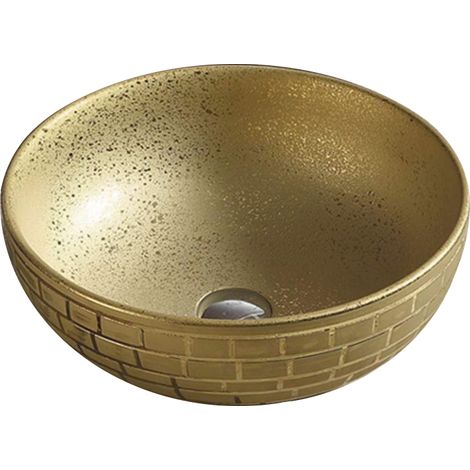 Mexen Briana Aufsatzwaschbecken 40 x 40 cm, Gold - 22064052 (1/2)
