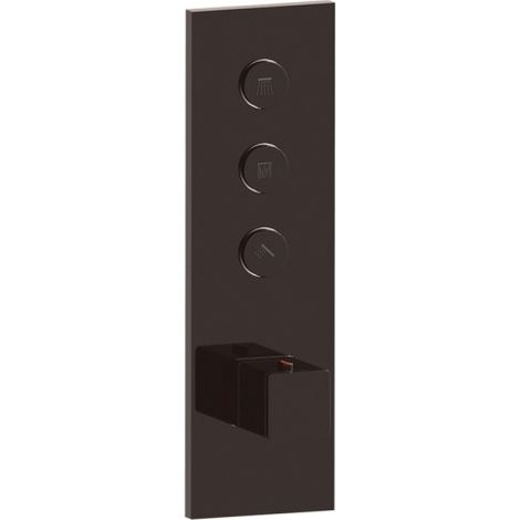 Façade Thermo Twist thermostatique 3 sorties Chromé Noir Quadri - CRISTINA ONDYNA XQ61372 (1/2)
