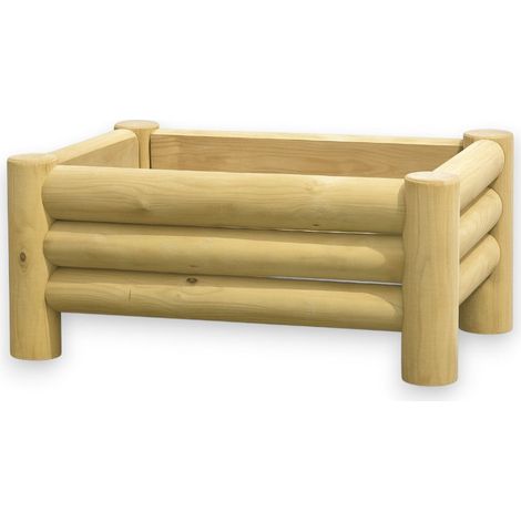 Fioriera vaso in legno di pino autoclavato 58x28xH30 cm LASA Country