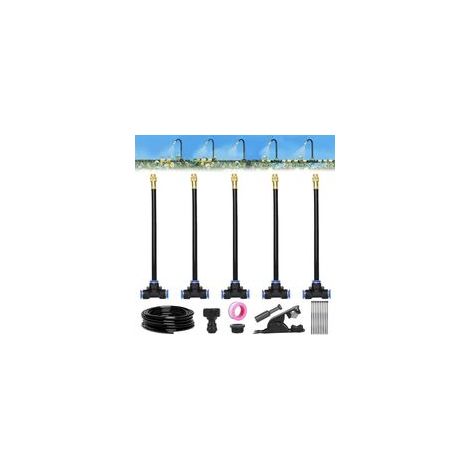 Système d’arrosage automatique pour jardin extérieur – Kit complet avec pulvérisateur réglable, idéal pour pelouse, cour et espaces verts (20 m) (1/5)