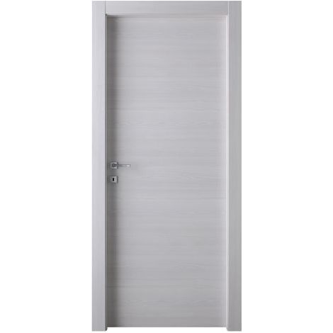 'PORTA BATTENTE ''GINEVRA'' cm 70 x 210 (78 x 214) - col. acero neve' cm 70 x 210 (78 x 214) - col. acero neve