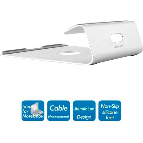 Support pour ordinateur portable/tablette, aluminium, 11-15" Logilink 85761 (1/3)