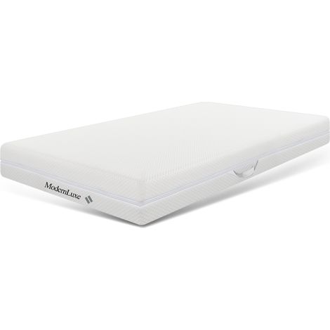 Matelas en mousse froide 90x200 cm 7 zones de confort, 20 cm d'épaisseur, H2 & H3, avec housse lavable et poignées (1/5)