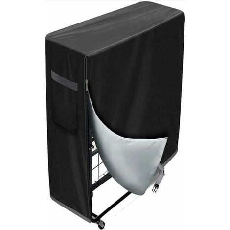 Housse de rangement ajustable pour lit pliant, imperméable et anti-poussière, housse de protection multifonctionnelle pour intérieur/extérieur, housse de matelas pour lit pliant, 99 x 38 x 114 cm (1/4)