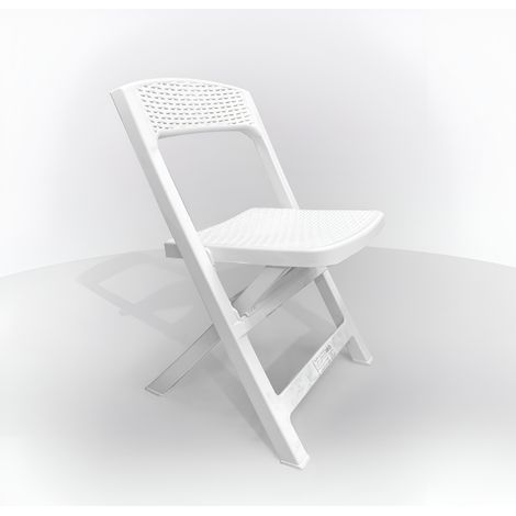 Sedia richiudibile asso 44x48x76 cm bianca (1/5)