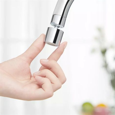 Robinet de cuisine à double fonction, économiseur d'eau, jet d'eau à 360° pour évier, double fonction. (1/5)