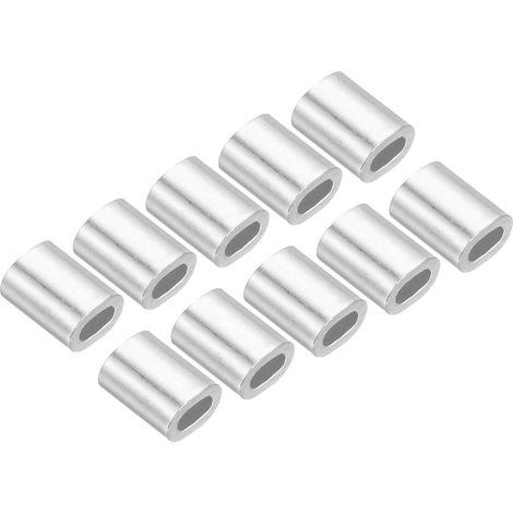 100pcs Aluminium Sertissage Boucle Manchon Ovale 1mm Fil Corde (1/5)