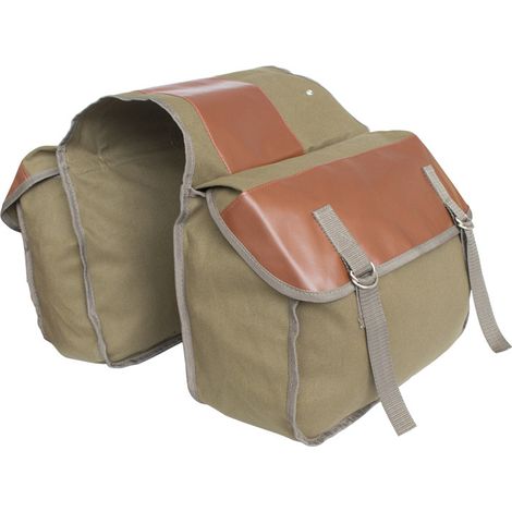 Reisetasche, Doppeltasche, Hinterradtasche, Motorradtasche, bei Teenagern beliebt, khaki