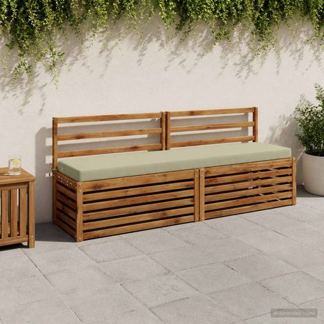 vidaXL Cojín de banco SOEST 100% Poliéster Verde claro 170 x 40 x 8 cm (1/5)